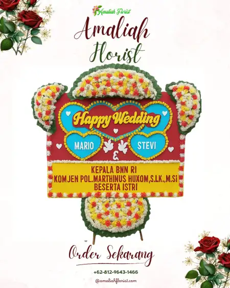 Papan Bunga Pernikahan Murbaya